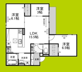 Clashist清水丘　Eastの物件間取画像